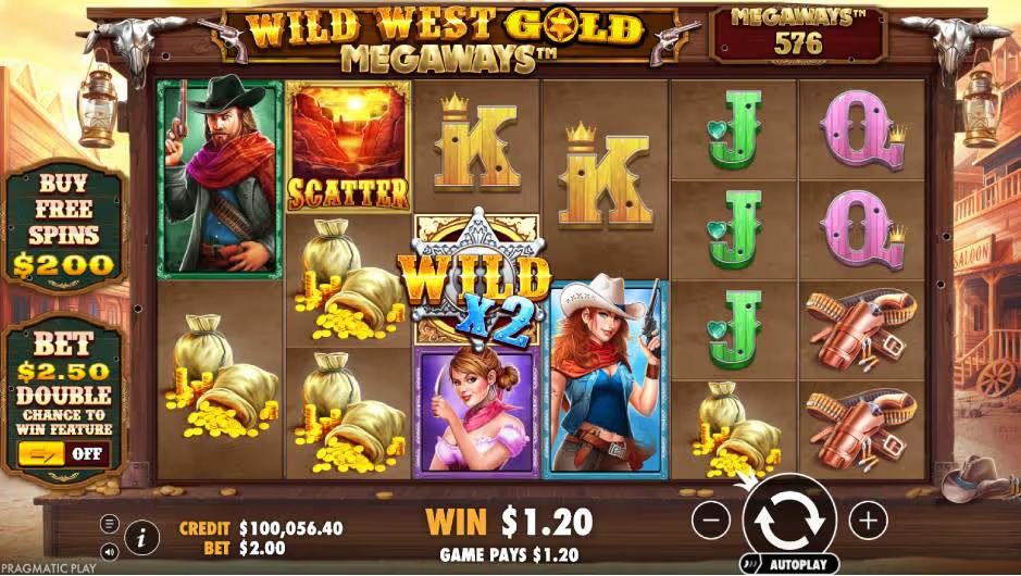 Wild West Gold Megaways BG Screenshot