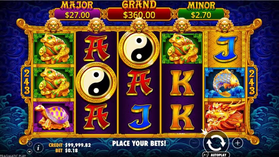 5 LIons Gold Ying Yang Symbol Screenshot