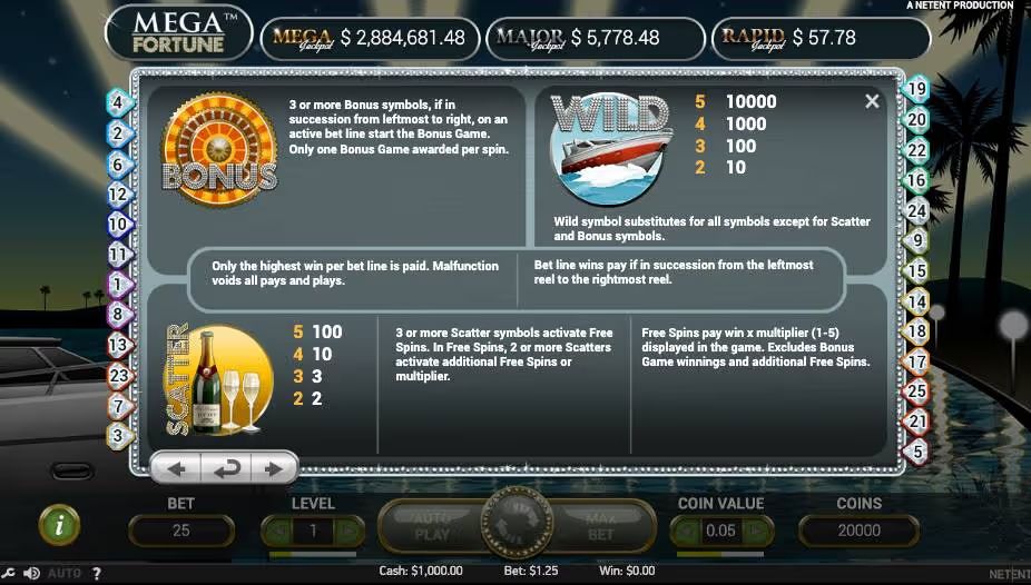 Mega Fortune Slot Game Rules