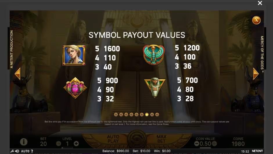 Mercy of the Gods Pokies Game Rules