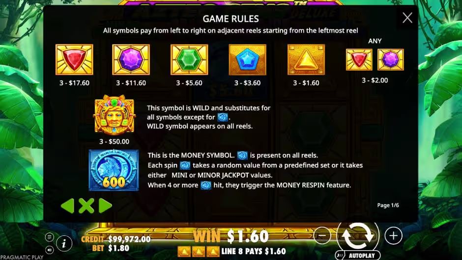 Aztec Gems Deluxe Game Rules