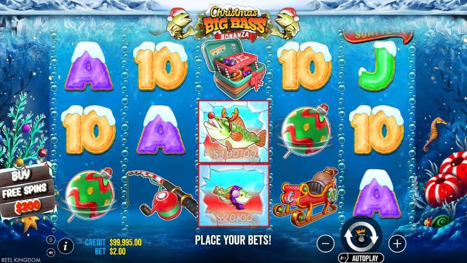 Christmas Big Bass Bonanza Slot Background