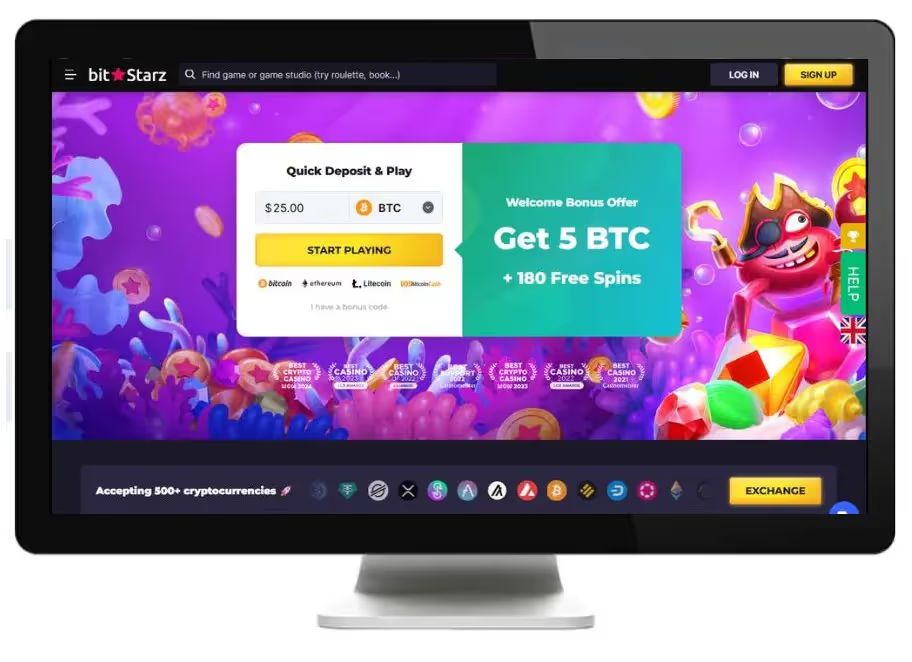 bitstarz home desktop