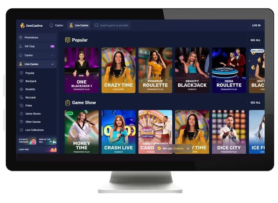 joo live casino desktop