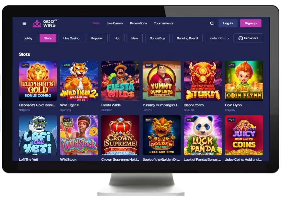 god of wins slots desktop