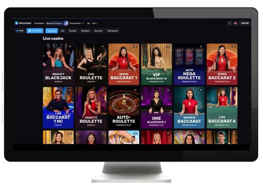 skycrown live casino desktop