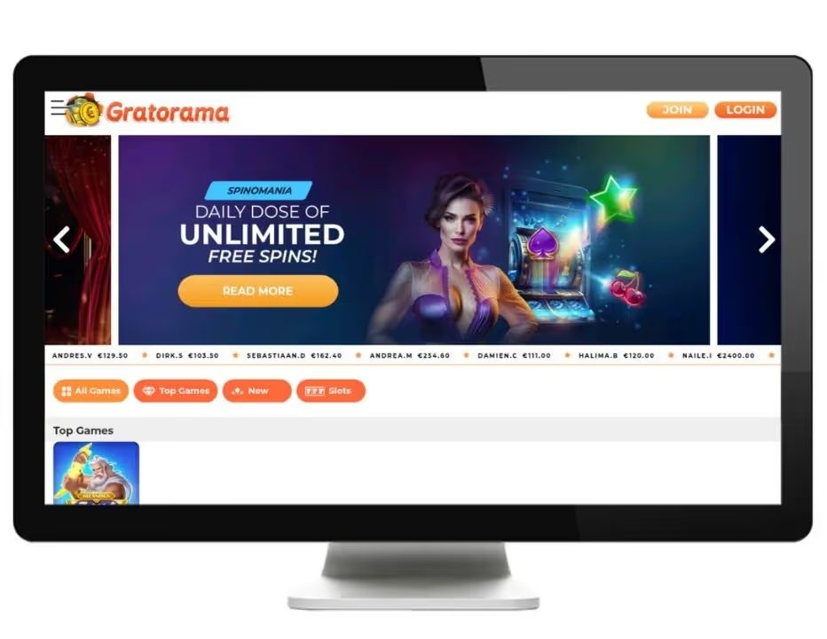 gratorama home desktop